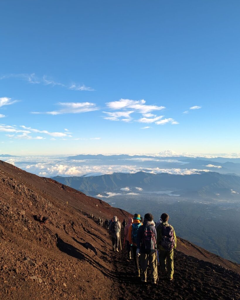 Landscape from going down Mount Fuji route